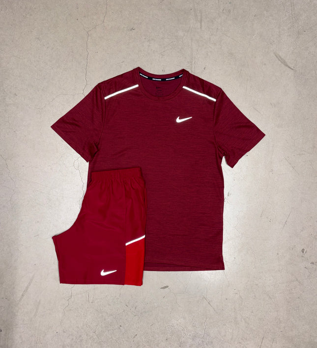 Nike Hot Red Dri Fit Miler Full Set