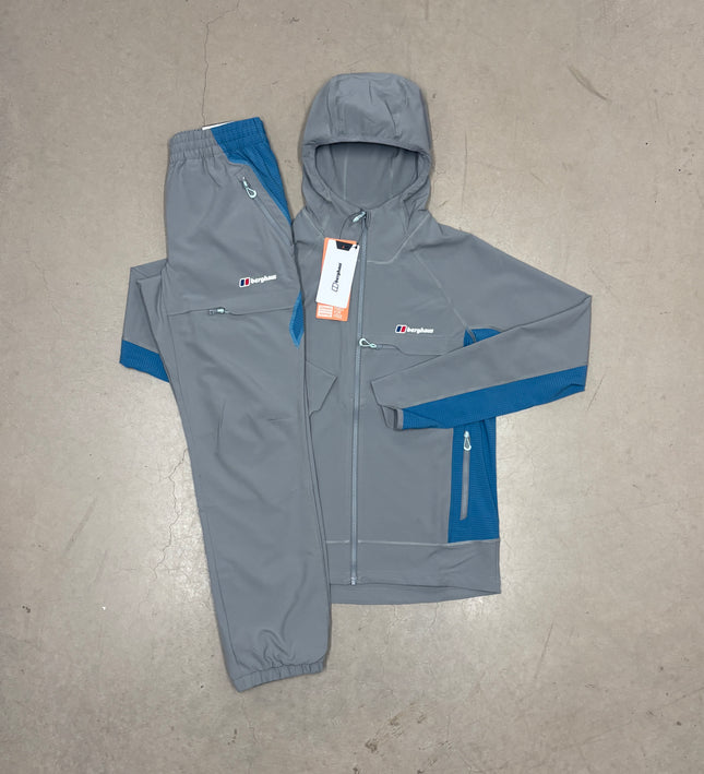 Berghaus Grey/Blue Wavertree Jacket x Pants Full Tracksuit