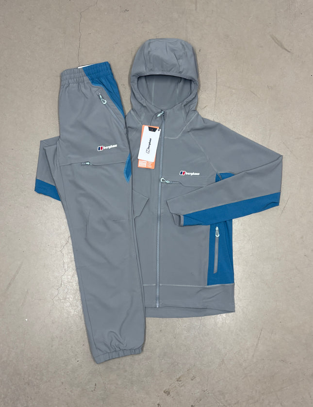 Berghaus Grey/Blue Wavertree Jacket x Pants Full Tracksuit