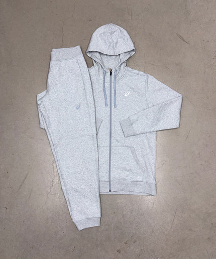 ASICS Grey Club Hooded Fleece Full Tracksuit