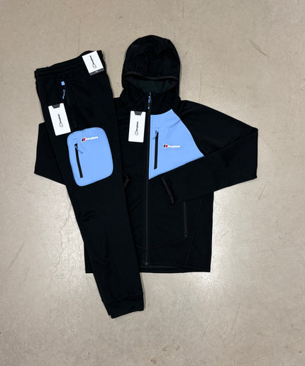 Berghaus Black/Sky Blue Pavey Zip Full Tracksuit
