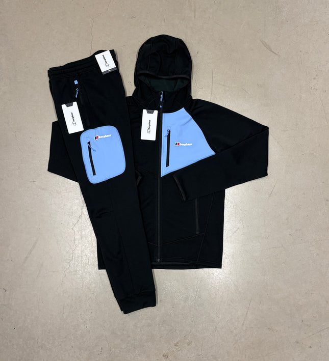 Berghaus Black/Sky Blue Pavey Zip Full Tracksuit