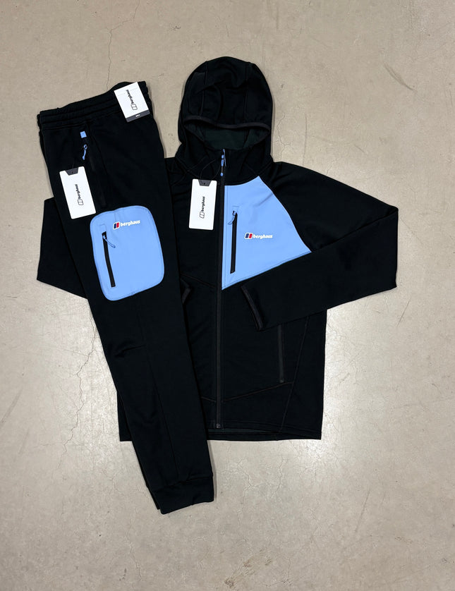 Berghaus Black/Sky Blue Pavey Zip Full Tracksuit