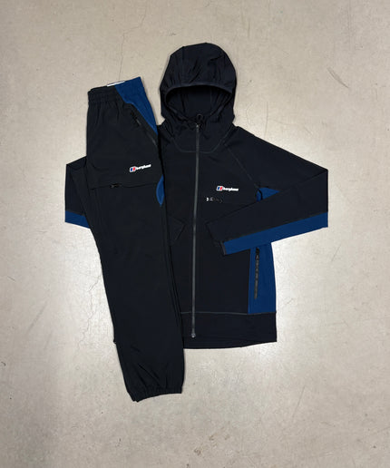 Berghaus Jet Black/ Dark Blue Wavertree Jacket x Pants Full Tracksuit