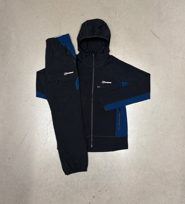 Berghaus Jet Black/ Dark Blue Wavertree Jacket x Pants Full Tracksuit