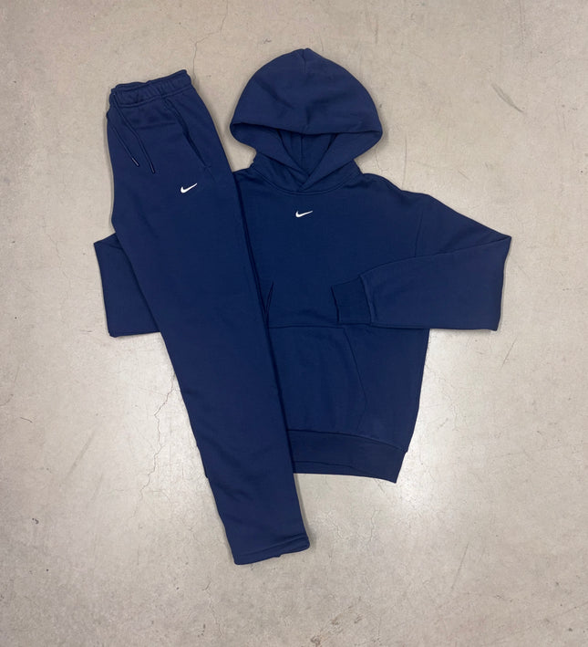 Nike Midnight Navy Overhead Baggy Jumper x Midnight Open Wide Leg Joggers