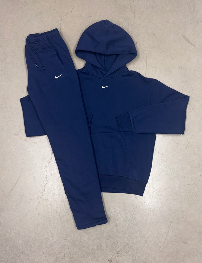 Nike Midnight Navy Overhead Baggy Jumper x Midnight Open Wide Leg Joggers