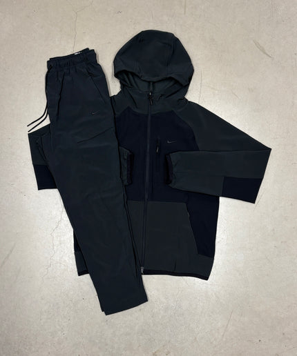 Nike New Triple Black Dri-Fit Unlimited Cargo Full Tracksuit