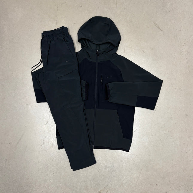 Nike New Triple Black Dri-Fit Unlimited Cargo Full Tracksuit