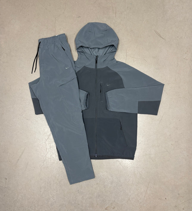 Nike New Double Grey Dri-Fit Unlimited Cargo Full Tracksuit
