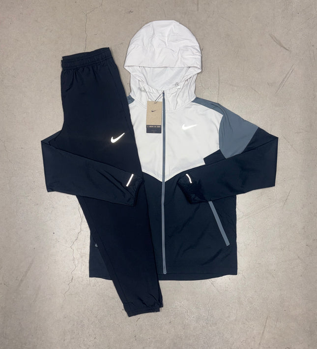 Nike Light Bone Windrunner Jacket x Nike Black Challenger Pants Tracksuit